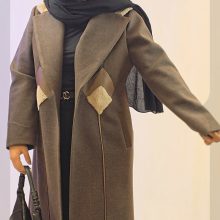 پالتو بلند شطرنجی زنانه