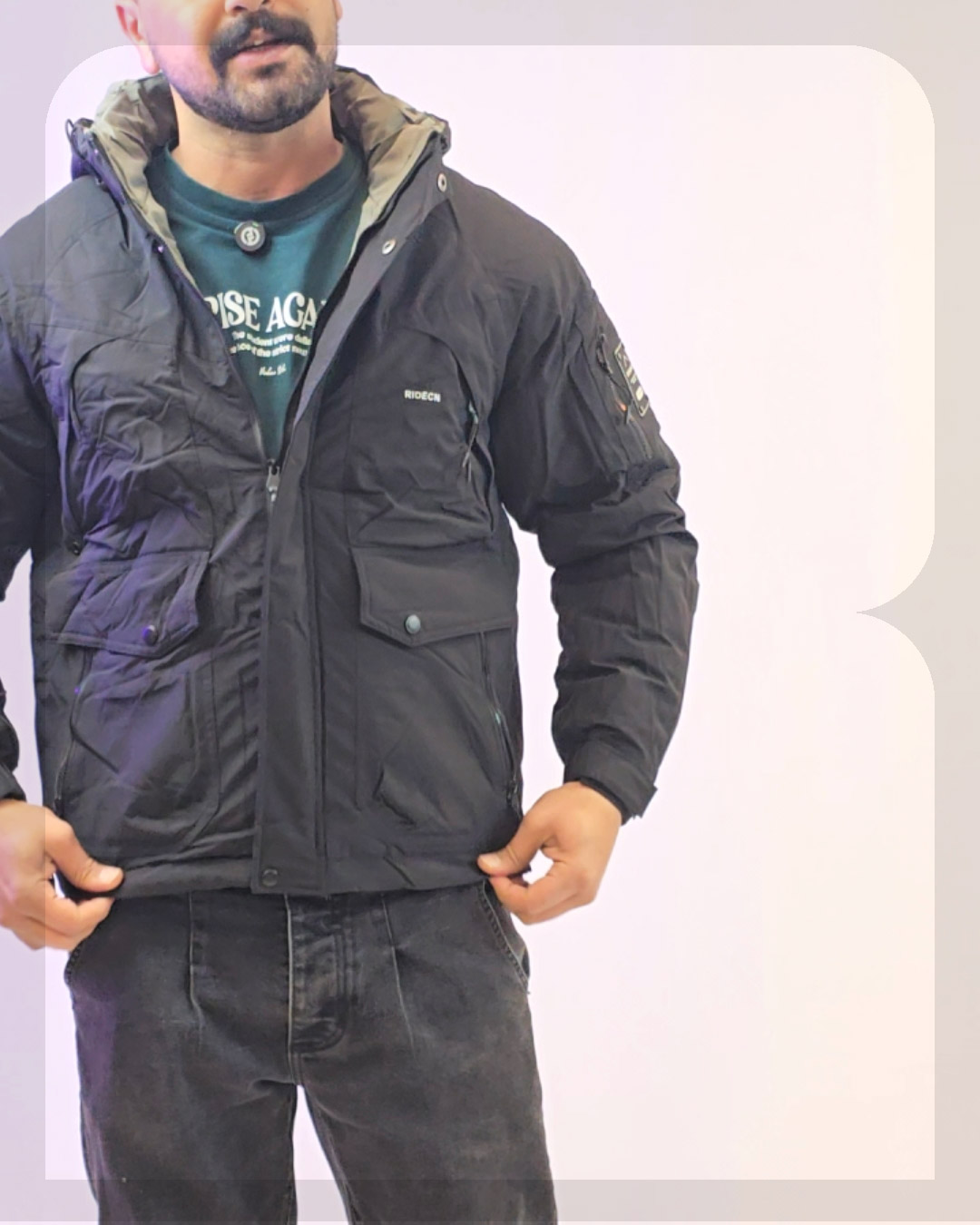 1033 کاپشن کتان مایک