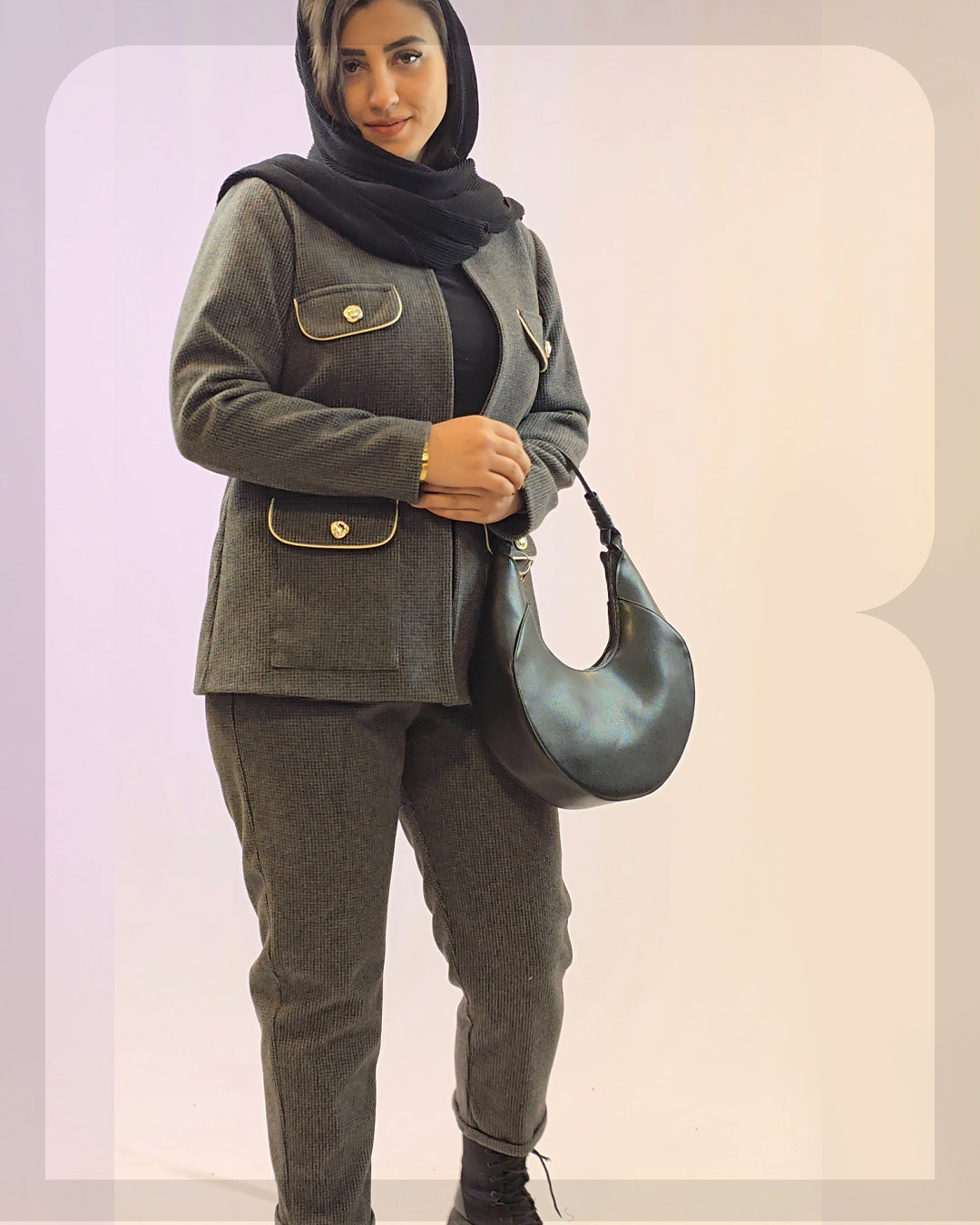 1031 مانتو شلوار فوتر صبا