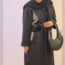 پالتو بلند شطرنجی زنانه