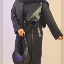 پالتو بلند شطرنجی زنانه