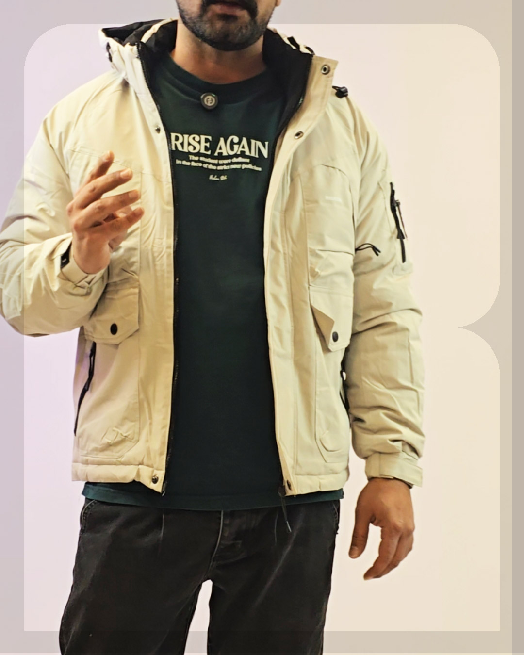 1033 کاپشن کتان مایک