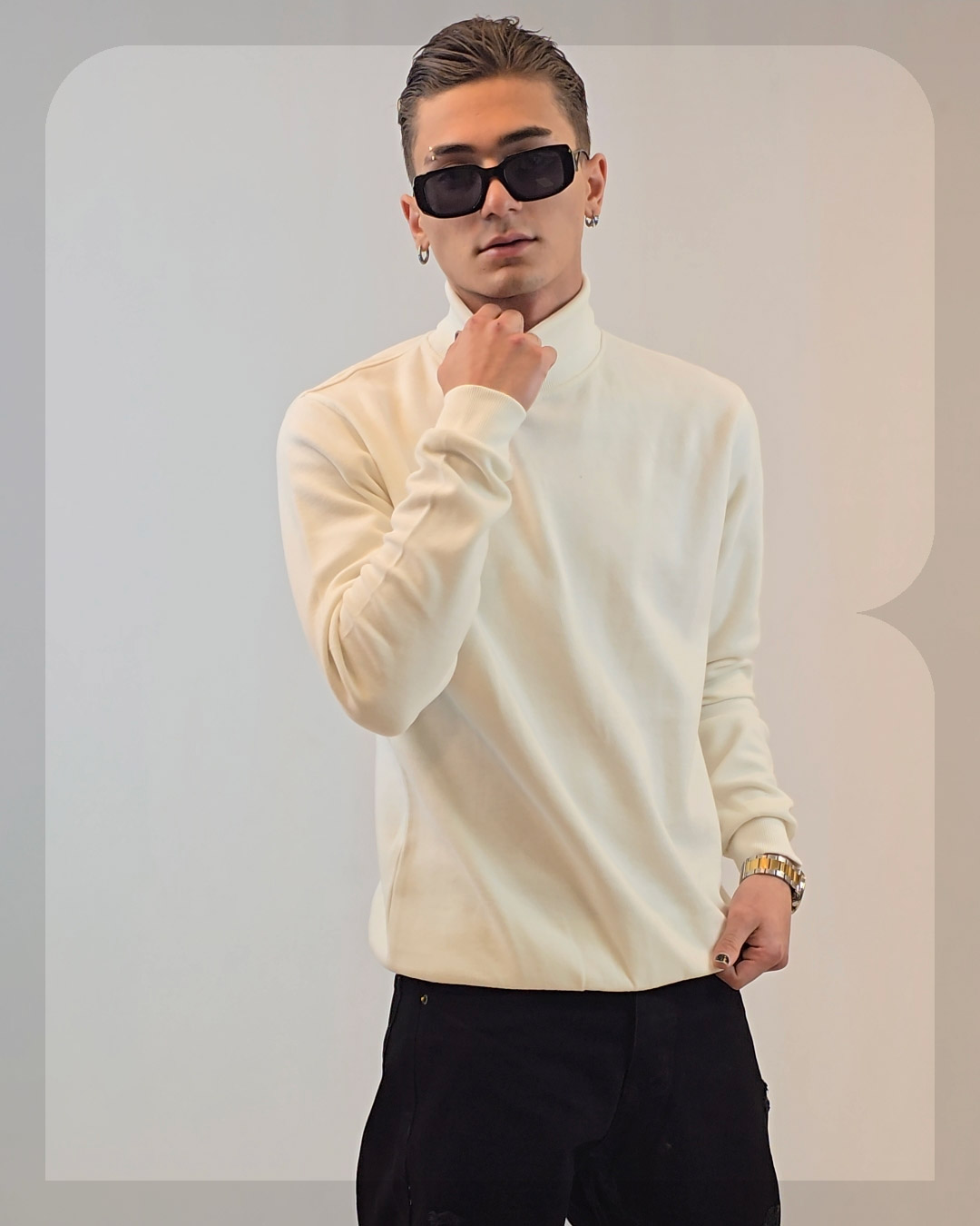 1010 یقه اسکی پارچه سلانیک