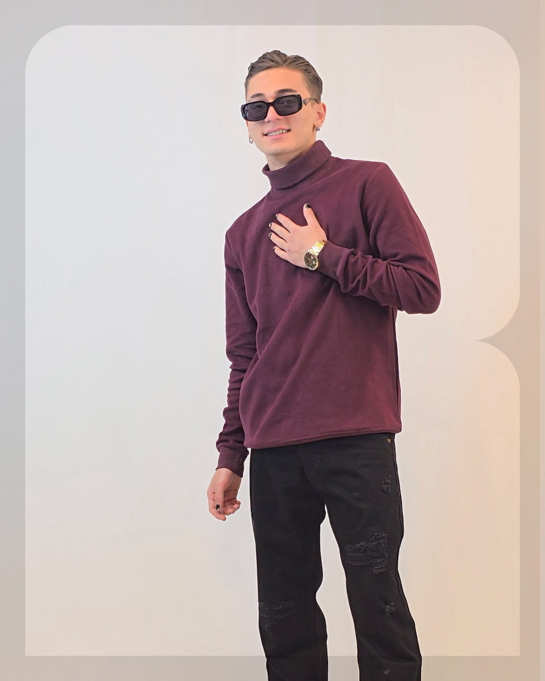 1010 یقه اسکی پارچه سلانیک