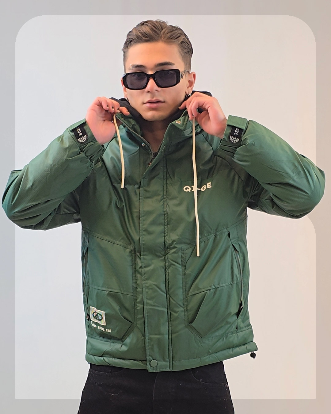 1013 کاپشن باکسی برند QIGE