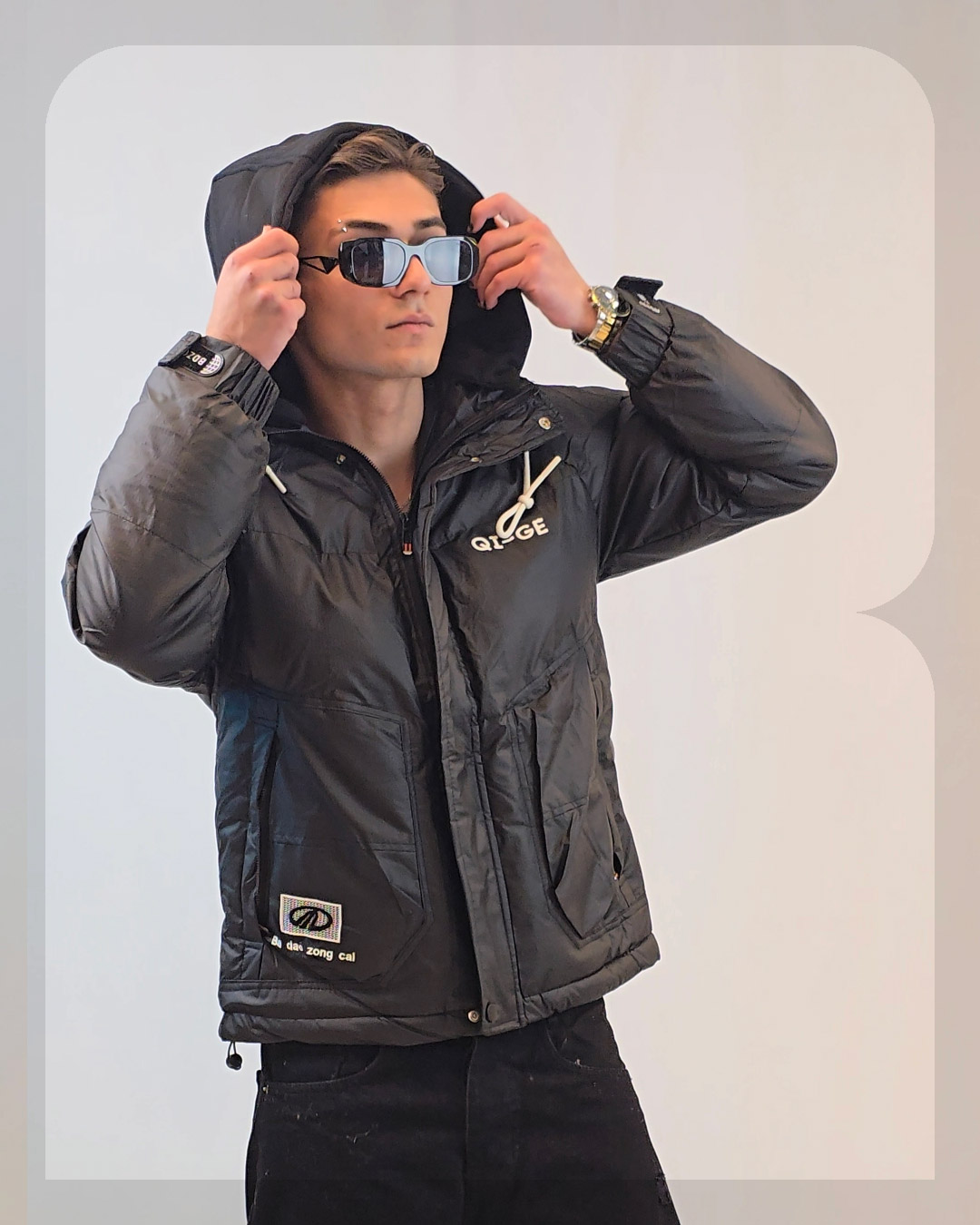 1013 کاپشن باکسی برند QIGE