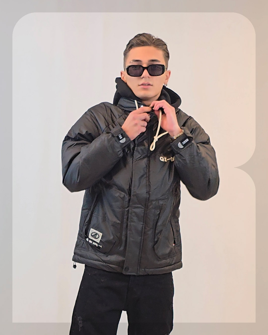 1013 کاپشن باکسی برند QIGE