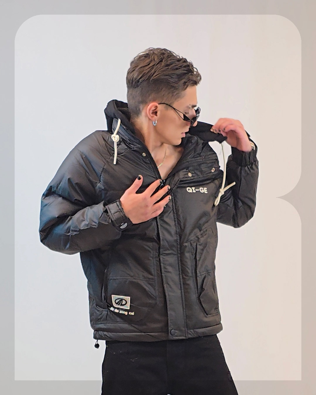 1013 کاپشن باکسی برند QIGE