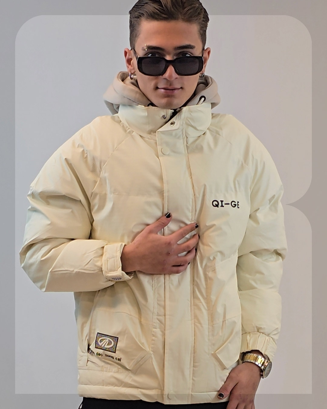 1013 کاپشن باکسی برند QIGE