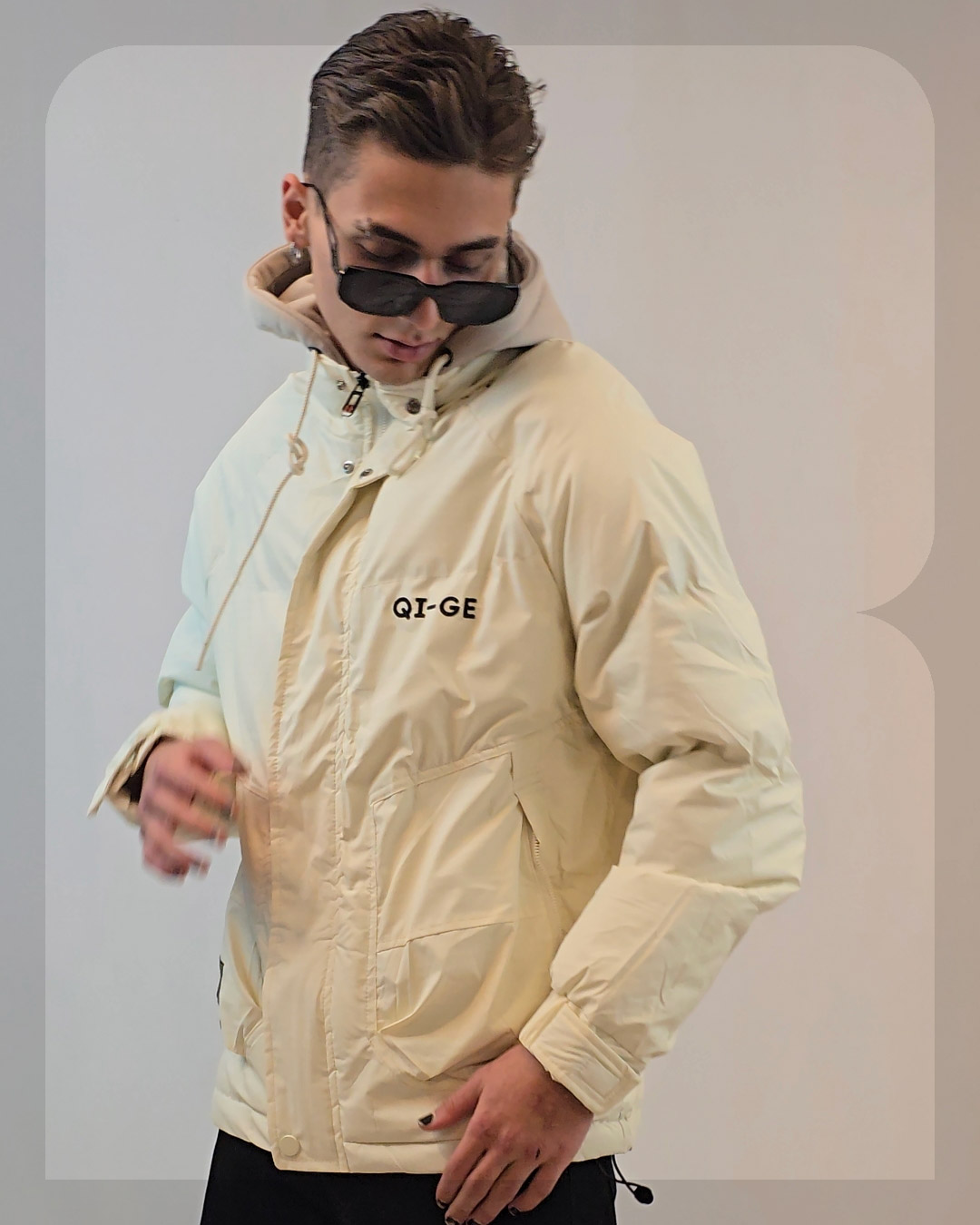 1013 کاپشن باکسی برند QIGE