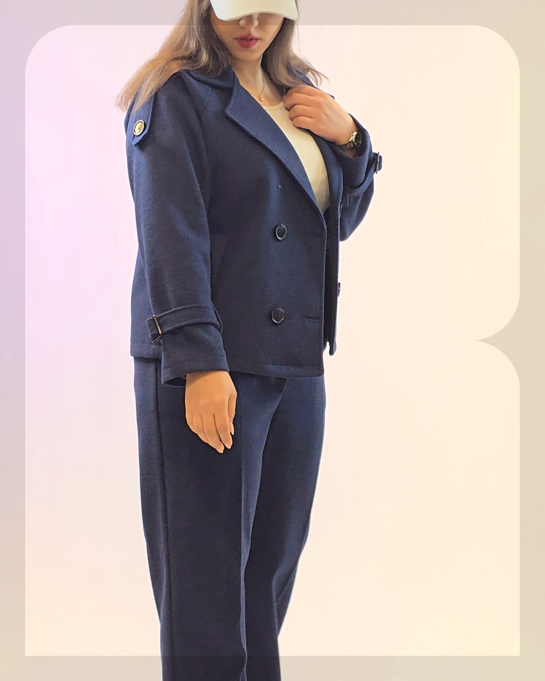 1014 کت شلوار 4 دکمه کراپی