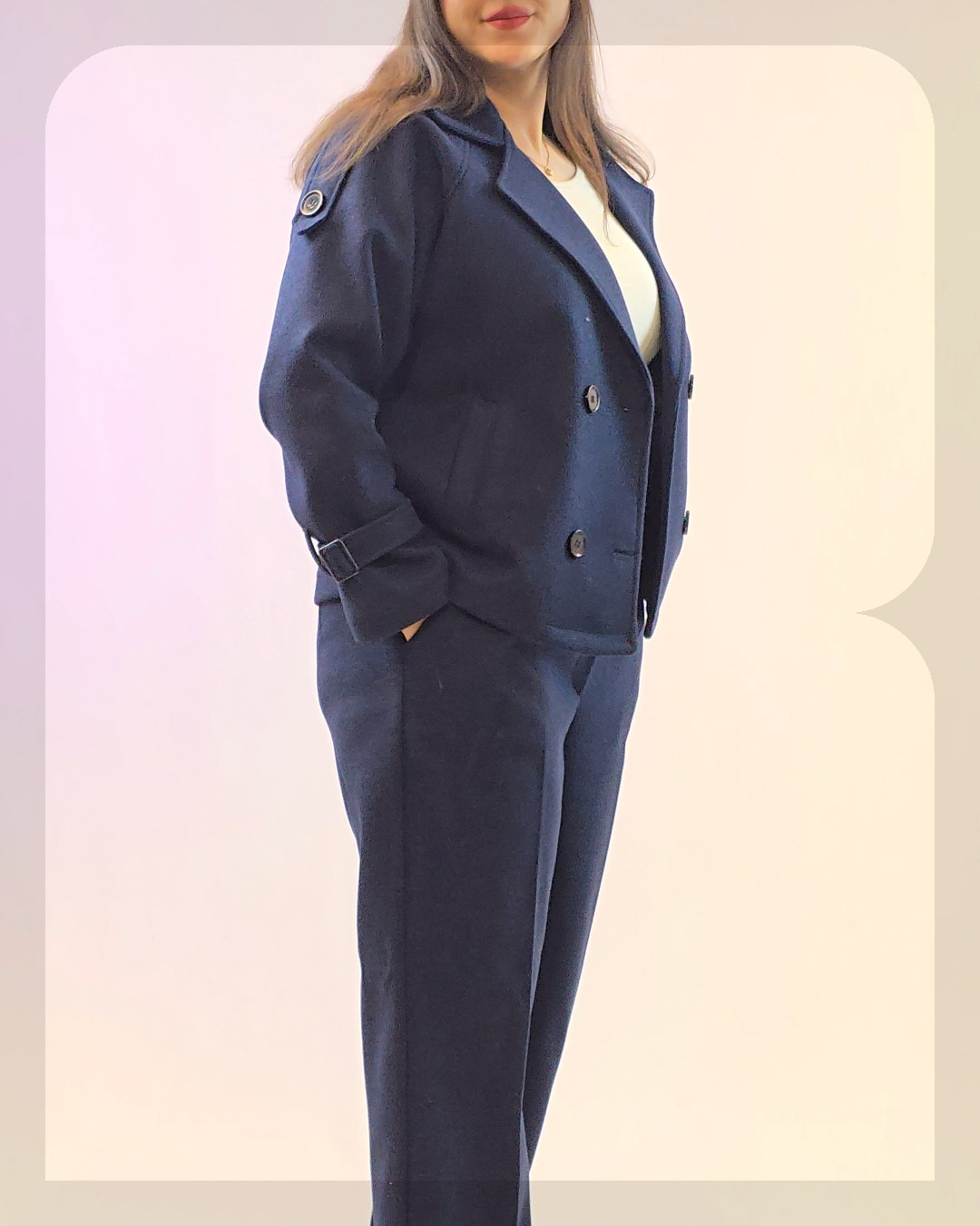 1014 کت شلوار 4 دکمه کراپی