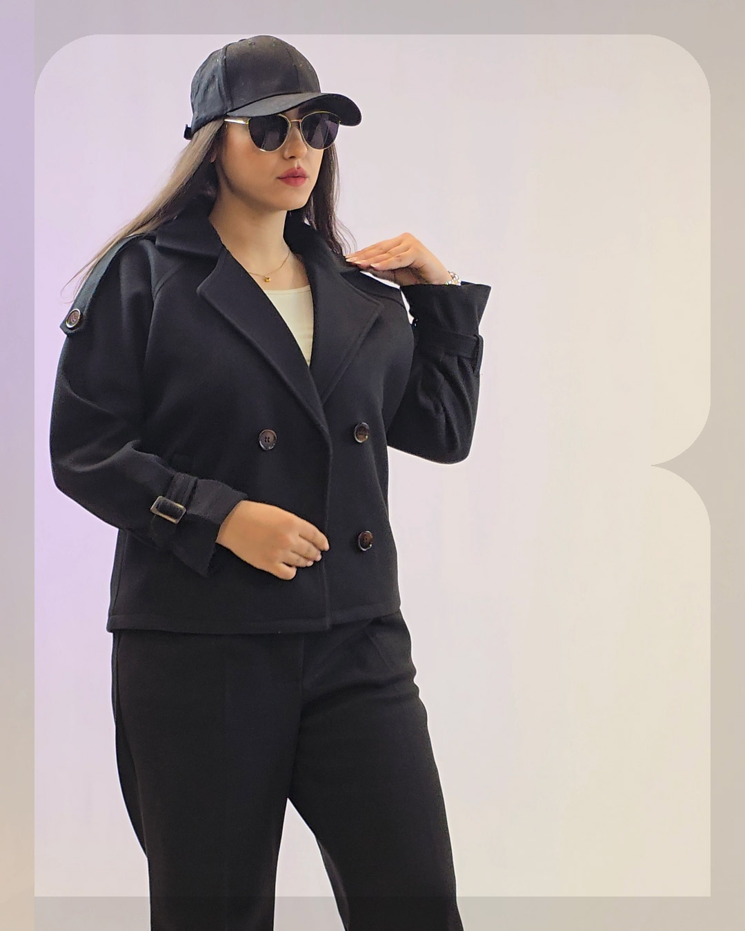 1014 کت شلوار 4 دکمه کراپی