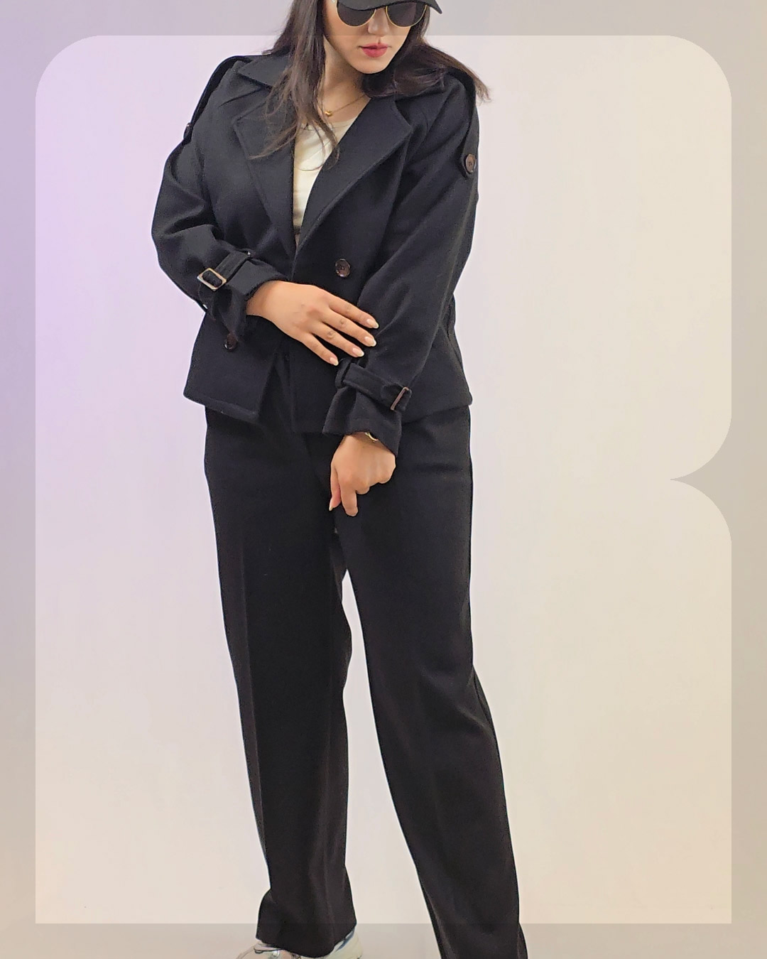 1014 کت شلوار 4 دکمه کراپی