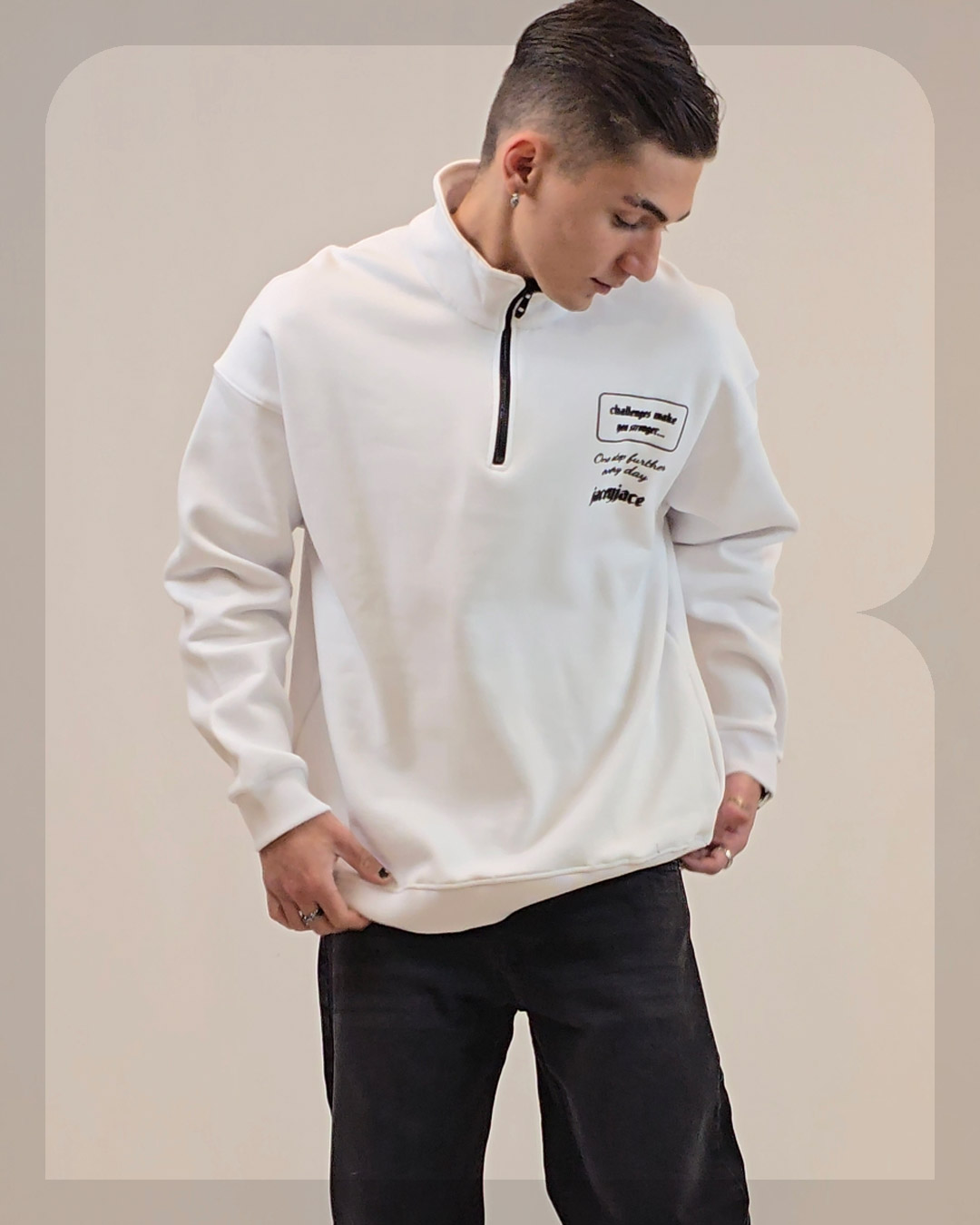 1002 دورس نیم زیپ مردانه