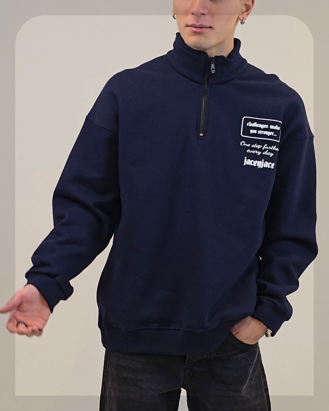 1002 دورس نیم زیپ مردانه