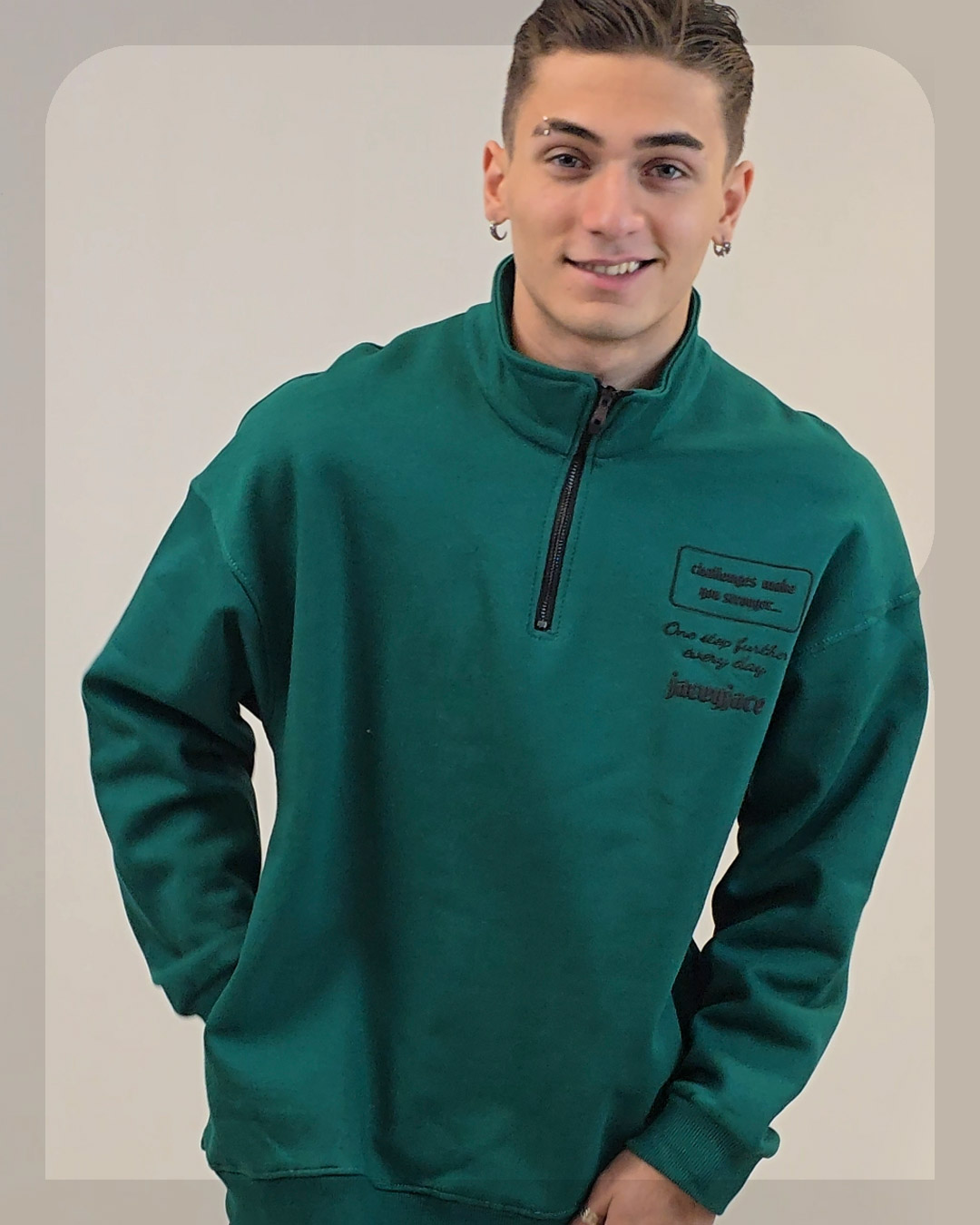 1002 دورس نیم زیپ مردانه