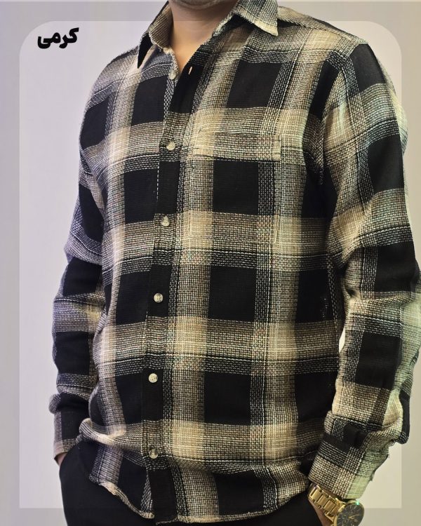 1027 پیراهن مردانه کنف چهارخونه