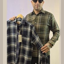 1027 پیراهن مردانه کنف چهارخونه